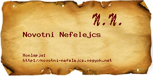 Novotni Nefelejcs névjegykártya
